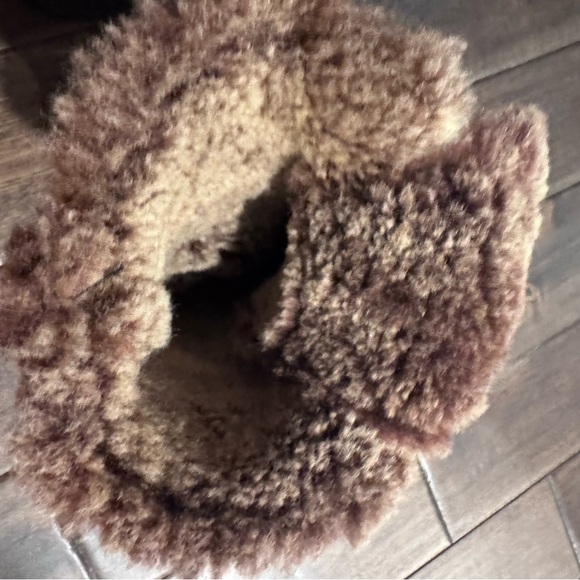 Born Nordic Winter Suede Shearling Lace Up Chocolate Brown Boots 8 - Picture 5 of 6